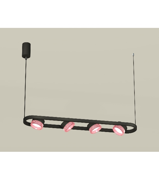 Светильник Ambrella light XB9164201/4 SBK/PI черный песок/розовый GX53 (C9164, N8486)