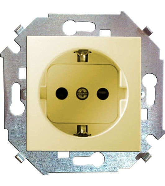 Механизм розетки 1-м СП Simon15 с заземл. сл. кость Simon 1591432-031