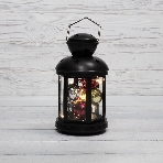 Декоративный фонарь Neon-night с шариками 12х12х20,6 см, черный корпус, теплый белый цвет свечения, фото 1