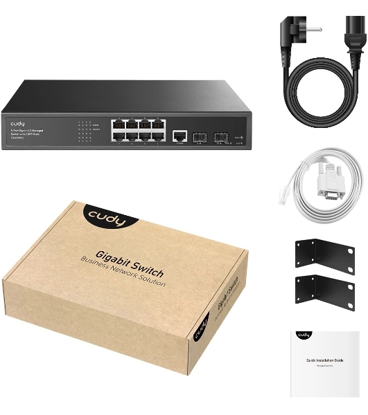 Коммутатор Cudy GS2008S2, 8×1 Гбит/с, 2×1 Гбит/с SFP