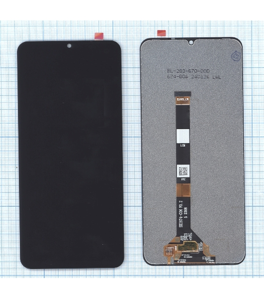 Дисплей для Realme C53, C51 (RMX3760, RMX3830) в сборе с тачскрином черный