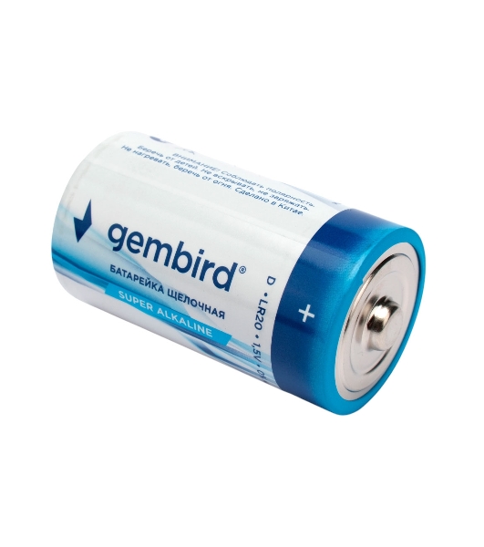 Батарейки щелочные/алкалиновые Gembird Gb-LR20-4B, тип D(LR20), 4шт, коробка