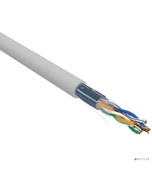 Кабель витая пара Rexant F/UTP, cat.5e, PVC, 4x2x0,52 мм, 24AWG, INDOOR, SOLID, серый, 305м