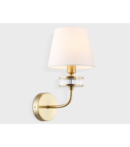 Настенный светильник Ambrella light LH71255 BS/WH латунь/белый E14 max 40W 210*160*310