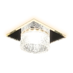 Светильник Ambrella light TN355 CH/CL хром/прозрачный GU5.3+3W (LED WHITE) 95*95*45, фото6