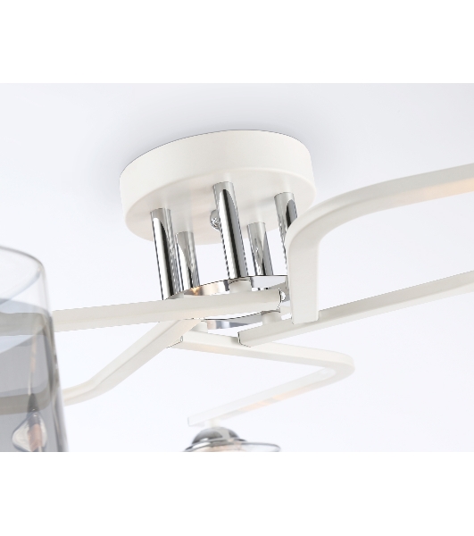 Светильник Ambrella light TR303219/5 WH/CH/SM белый/хром/дымчатый E27*5 max 60W D580*250