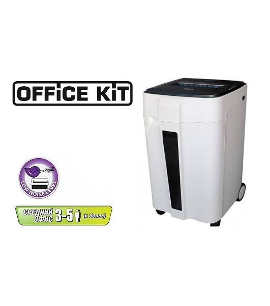 Шредер Office Kit S240 1.9x10 (секр.P-5)/фрагменты/15лист./40лтр./скрепки/скобы/пл.карты/CD