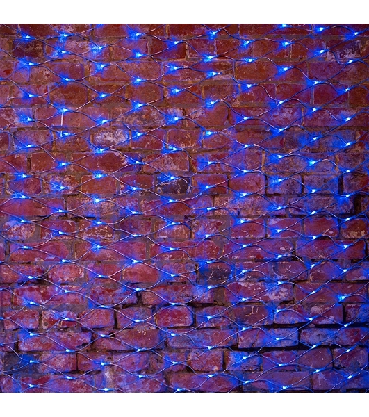 Гирлянда Neon-night 'Сеть' 2х1,5м, свечение с динамикой, прозрачный ПВХ, 288 LED, 230 В, синий