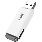 Флешка USB Netac U185 (NT03U185N-032G-20WH), 32Gb, USB 2.0, R/W 25/10, белый/серый, фото2