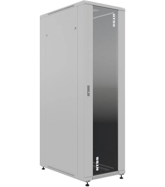 Шкаф серверный NTSS Премиум (NTSS-R22U60100GS) напольный 22U 600x1000мм пер.дв.стекл металл 900кг серый IP20 сталь