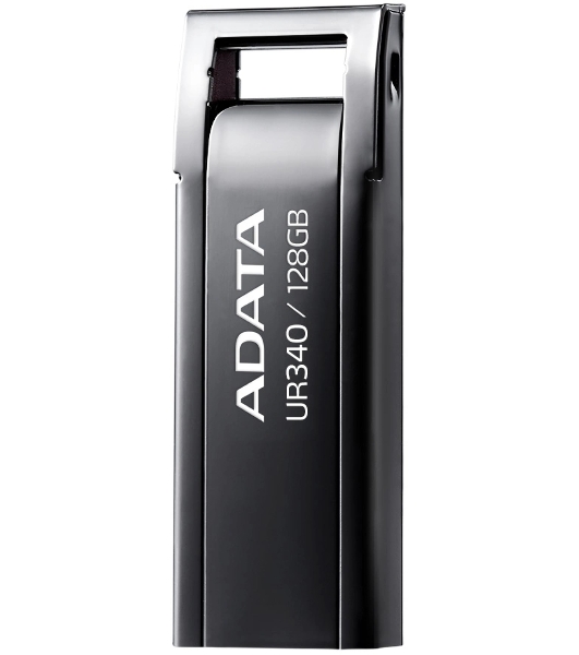 Флешка USB ADATA UR340 (AROY-UR340-128GbK), 128Gb, USB 3.2, R/W 100/30, черный