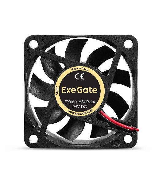 Вентилятор корпусной ExeGate EX06015S2P-24, 60 мм, 4800 об/мин, 34 дБ, 2-pin, без подсветки