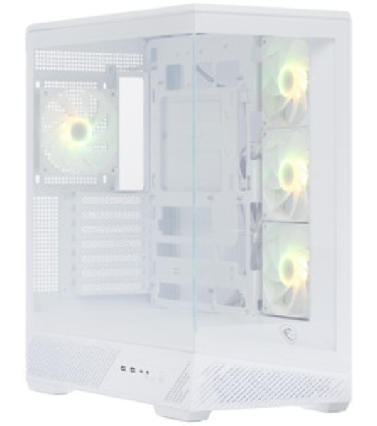 Компьютерный корпус MSI MAG PANO 130R PZ White 2xUSB 3.2 Gen 1, 1xUSB 3.2 Gen2 Type-C, 3x120мм ARGB Reverse Blade Fan, 1x120мм ARGB Fan, 1 to 3 Fan PWM Splitter, Tempered Glass Window