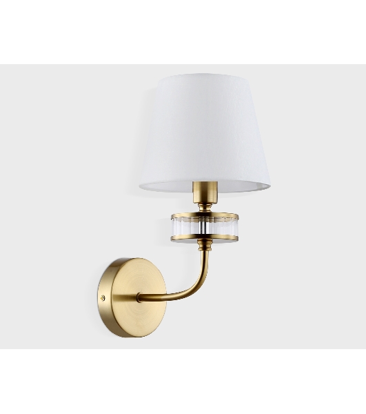 Настенный светильник Ambrella light LH71255 BS/WH латунь/белый E14 max 40W 210*160*310