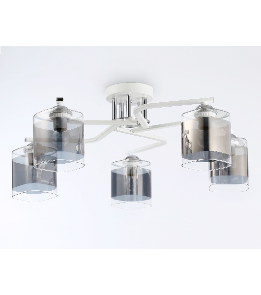 Светильник Ambrella light TR303219/5 WH/CH/SM белый/хром/дымчатый E27*5 max 60W D580*250