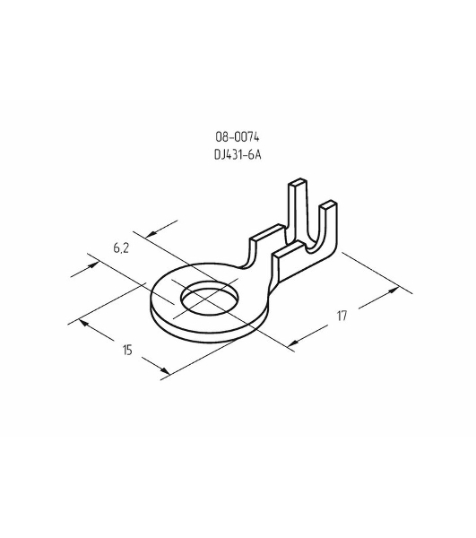 Наконечник кольцевой Rexant, ø6.2 мм, 0.5-0.8 мм² (НК 6-0,5-0,8)