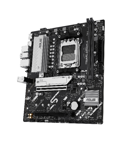 Материнская плата ASUS PRIME B850M-K, AM5, AMD B850, 2xDDR5, 4xSATA, 2xM.2, 1xPCIe 5.0 x16, 1xPCIe 4.0 x8, 1xDP, 1xHDMI, 1x2.5Gb LAN, 2xUSB-A 10Gbps, 2xUSB-A 5Gbps, 4xUSB-A 2.0, 1xPS/2, 3x3.5 мм, 7.1, mATX