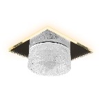 Светильник Ambrella light TN355 CH/CL хром/прозрачный GU5.3+3W (LED WHITE) 95*95*45, фото4