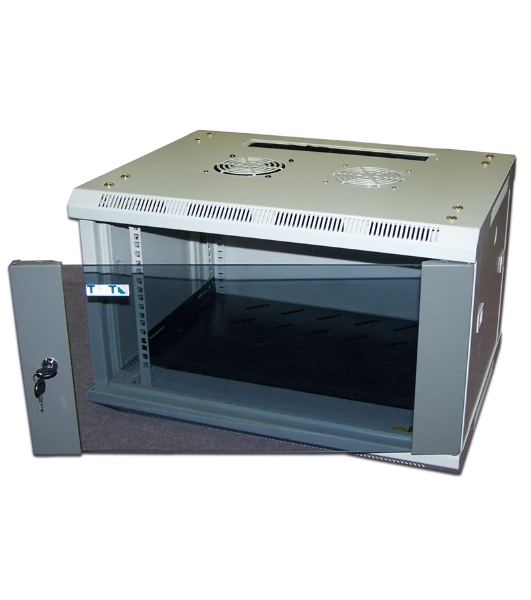 Шкаф настенный 2, 18U 600x450, стеклянная дверь
