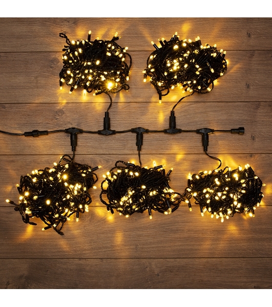 Гирлянда Neon-night LED ClipLight 24V, 5 нитей по 20 метров, цвет диодов теплый белый