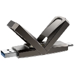 Флешка USB Netac US5 1Tb USB 3.2+TypeC Solid State Flash, up to 550MB/500Mb/s, фото 1