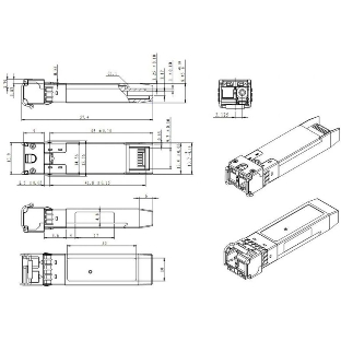 Модуль SNR SFP+ WDM, дальность до 3км (5dB), 1330нм