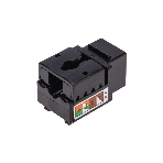 Модуль Keystone Rexant Jack RJ-45(8P8C), UTP неэкранированный, CAT 6, тип 90 градусов, черный PRO, фото 1