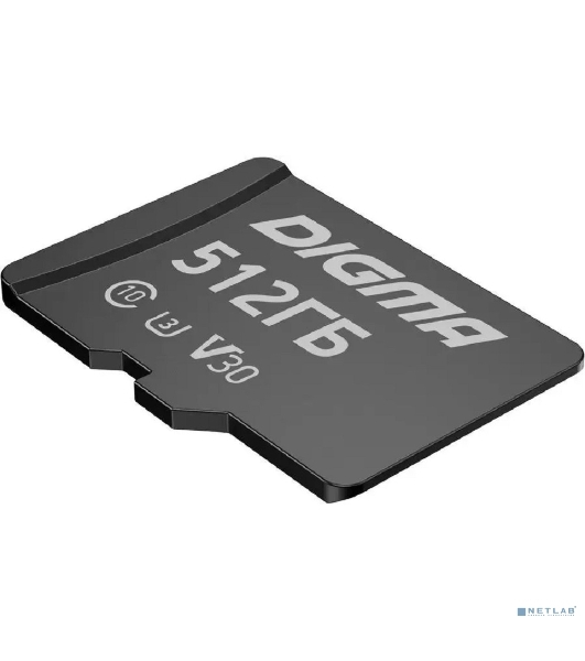 Флеш карта microSDXC 512Gb Class10 Digma CARD30 + adapter