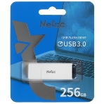 Флешка USB Netac U185 (NT03U185N-256G-32WH), 256Gb, USB 3.2 Gen1, R/W 100/25, белый/серый, фото3