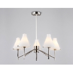 Люстра Ambrella light LH57123/5 SN/FR никель/белый матовый E14/5 max 40W D650*590, фото6