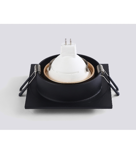 Светильник встраиваемый Ambrella light TN102730 BK/GD черный/золото GU5.3 92*92*23