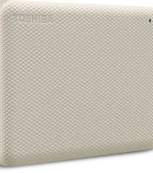 Внешний HDD 2.5' Toshiba Canvio Advance, 1TB, USB 3.2 Gen 1 Type-A, 5400 rpm, белый