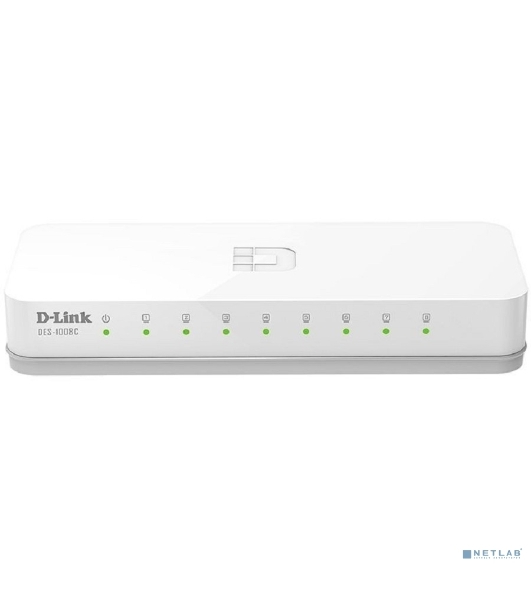 Коммутатор D-Link DES-1008C, 8×100 Мбит/с, неуправляемый