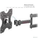Кронштейн Arm media LCD-405 черный, Кр. стал. наст. для TV 26'-60', max 40 кг, 4 ст св., нак. +5°-10°, пов. ±90°, от ст. 82-362 мм, max VESA 400x400 мм., фото3