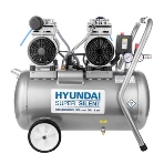Компрессор поршневой Hyundai HYC 30250LMS безмасляный 300л/мин 50л 2000Вт серебристый/черный, фото10