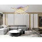 Потолочный светодиодный светильник Ambrella light FL6263 GD золото 115W 3000K-6400K+RGB 810*810*130 (ПДУ ИК), фото10