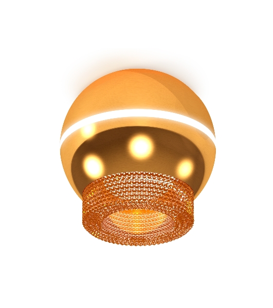 Светильник Ambrella Light XS1105020 PYG/CF золото желтое полированное/кофе MR16 GU5.3 LED 3W 4200K (C1105, N7195)