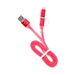 Кабель USB2.0 Cablexpert CC-mAPUSB2pk1m, AM/microBM 5P - iPhone lightning, 1м, комбо кабель, алюминиевые разъемы, розовый, блистер, фото7
