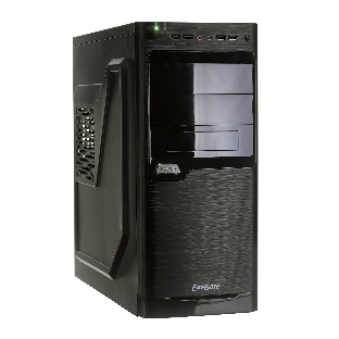Компьютерный корпус Miditower ExeGate XP-330U Black, ATX, (XP400, Black,120мм), 2хUSB+2хUSB 3.0, Audio