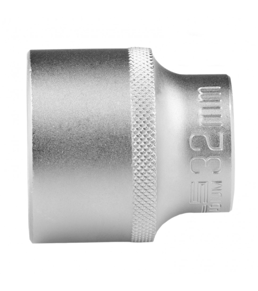 Головка торцевая, 32 мм, 12-гранная, CrV, 1/2', хромированная Stels