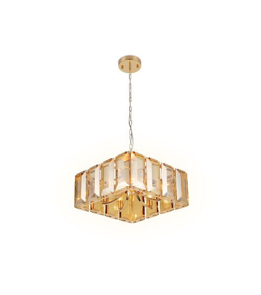 Светильник Ambrella light TR5149 GD/TI золото/янтарь E14/6 max 40W 500*500*1000