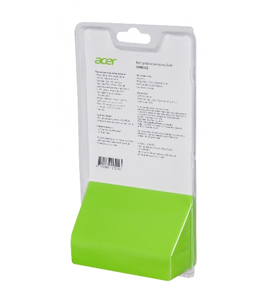 Мышь беспроводная Acer OMR032 черный/красный, 1600 dpi, радиоканал, USB, кнопки - 4