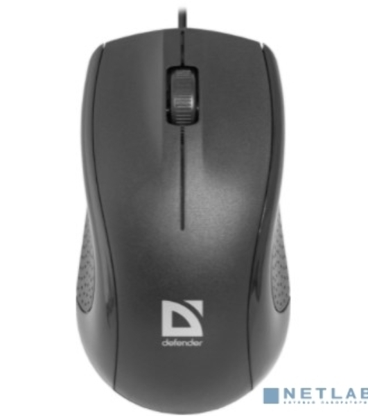 Мышь проводная Defender Optimum MB-160 черный, 1000 dpi, USB, кнопки - 3