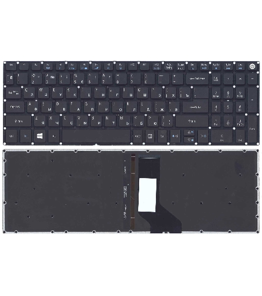 Клавиатура для ноутбука Acer Aspire E5-573 /Nitro VN7-572G VN7-592G черная с подсветкой