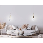 Светильник Ambrella light LH55208 BS/CL латунь/прозрачный E14 max 40W D80*270, фото 1