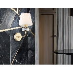 Настенный светильник Ambrella light LH71255 BS/WH латунь/белый E14 max 40W 210*160*310, фото4