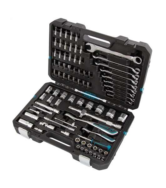 Набор инструментов, 1/4', 1/2', CrV, 120 зубьев, 82 предмета Gross