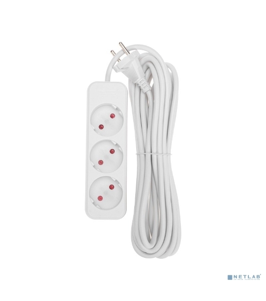Удлинитель Rexant STANDARD 3 гнезда, 5 м, 2х1,0мм², б/з, белый