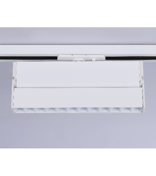Трековый однофазный светодиодный светильник Ambrella light GL6815 WH белый LED 12W 3000K 24° 230*22*87