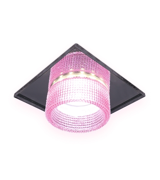Светильник Ambrella light TN356 CH/PI хром/розовый GU5.3+3W (LED COLD) 95*95*45